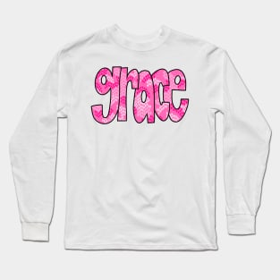 pink star grace Long Sleeve T-Shirt